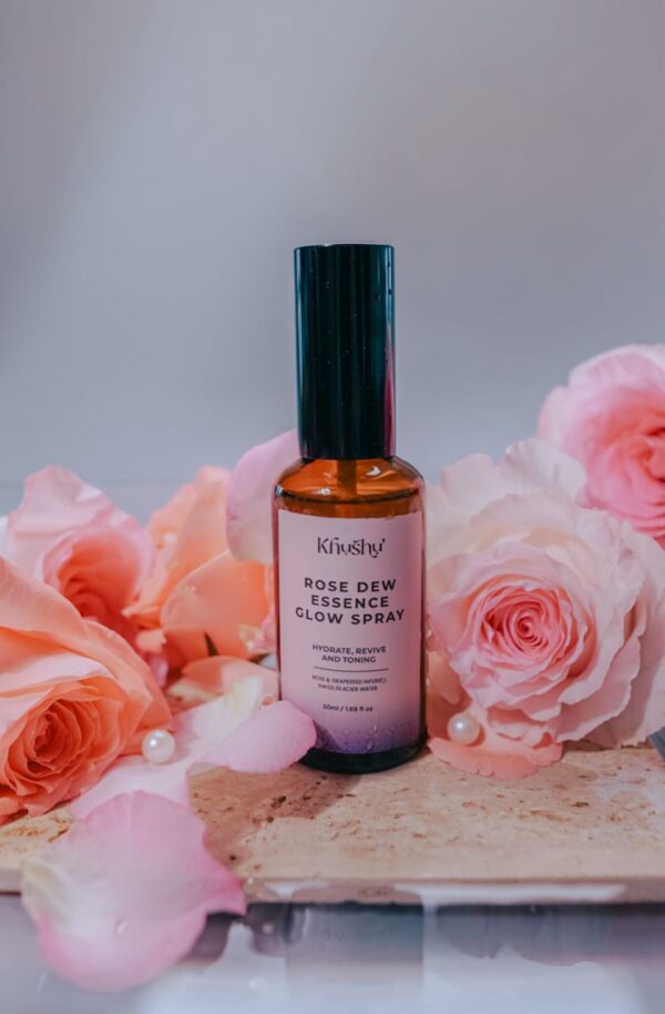 Khushu’ Face Mist I Rose Dew Essence Glow Spray - Image 3